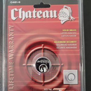 Chateau Solid Brass Front Loaded Lock for Bezel Door Latch - Chrome Plated 3 Key